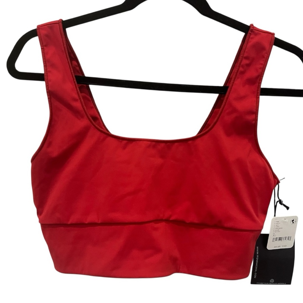 It's Now Cool FP Movement by Free People Red Bikini Top XL NWT